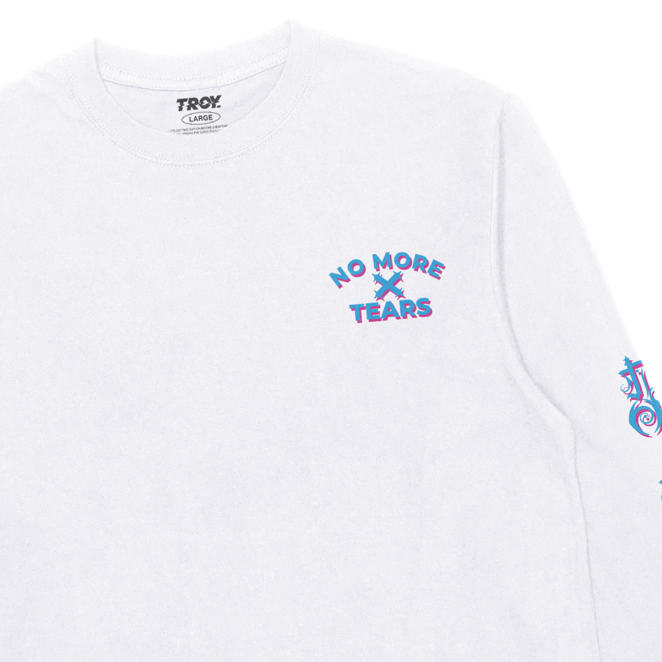 Troy Company Longsleeve Tshirt White Tearless - Kaos Putih Lengan Panjang LS 3217