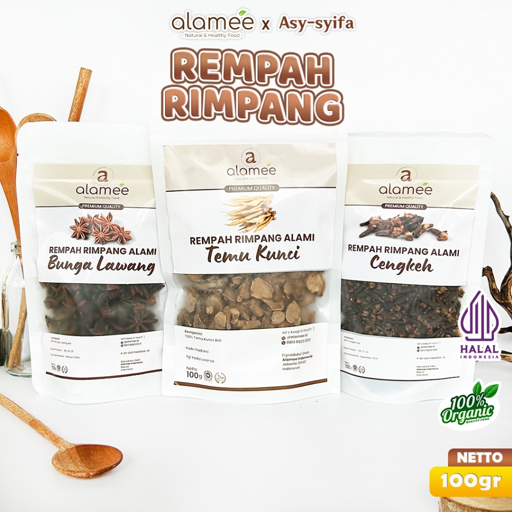 

Bumbu Dapur Rempah Rempah Kering Temulawak Jahe Kapulaga Ketumbar Lengkuas Kayu Secang Manis Cengkeh