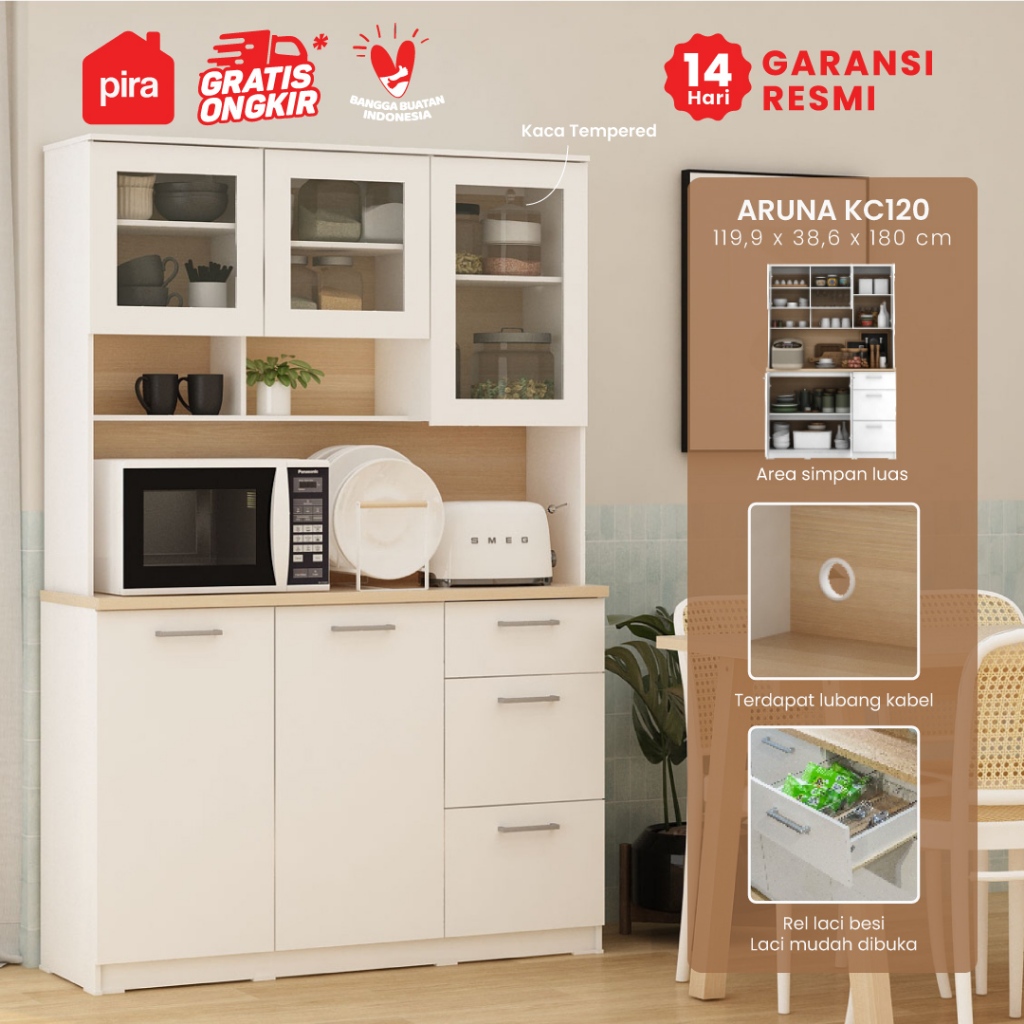 PIRA METROPOLIS -  ARUNA KC120 Lemari Dapur / Rak Dapur / Kitchen Set / Kabinet Dapur