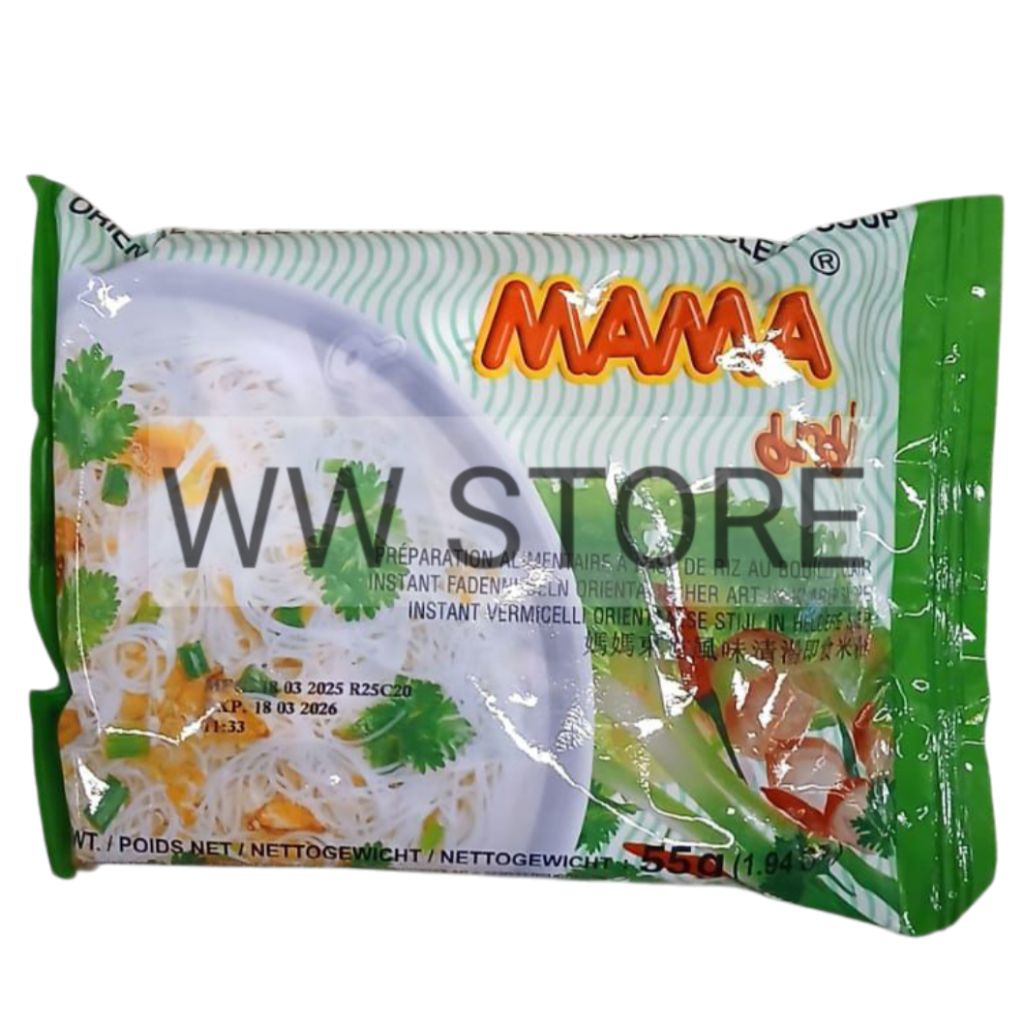 

Bihun instan kuah bening Thailand MAMA Oriental Style Instant Rice Vermicelli Clear Soup 55g