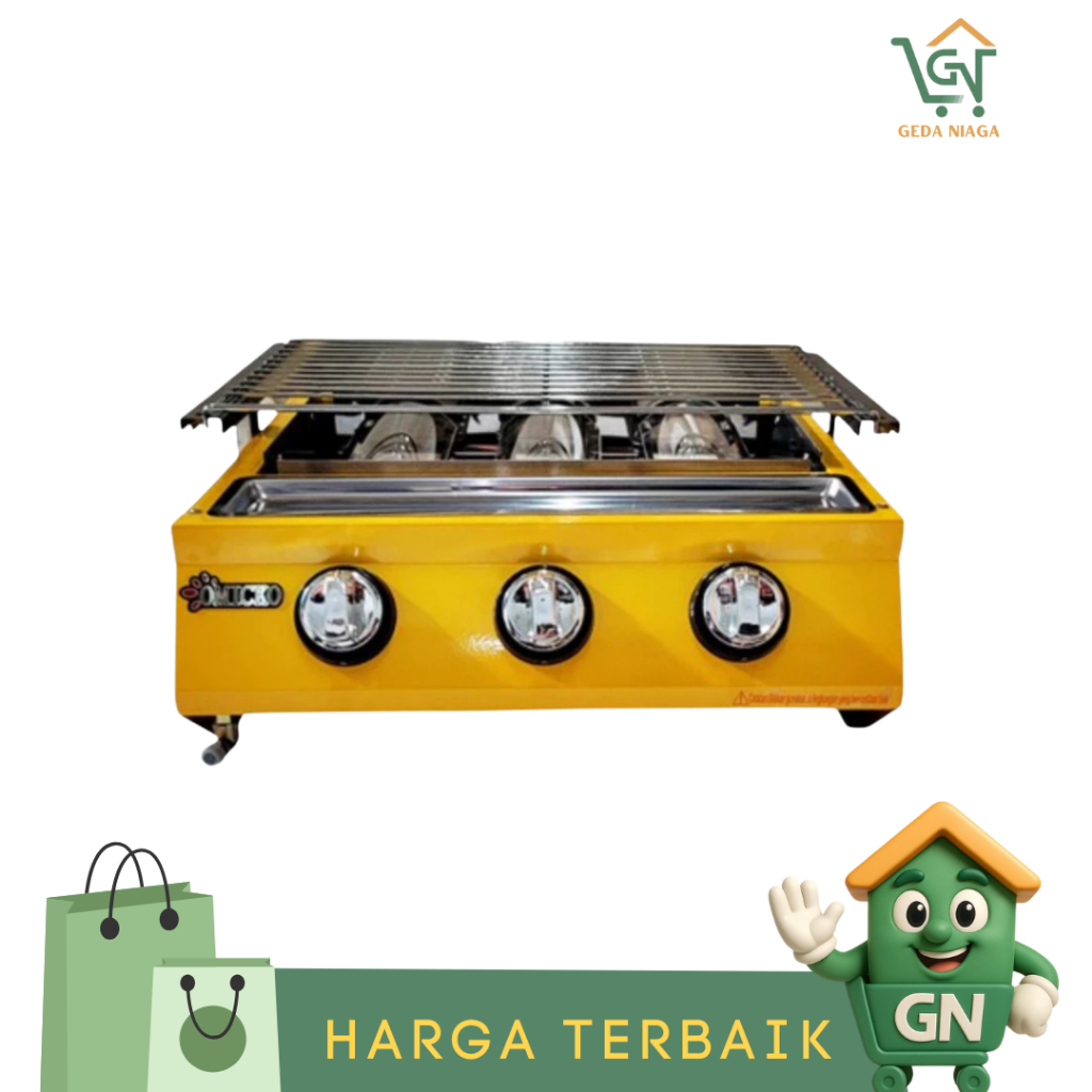 OMICKO Kompor Sosis Bakar / Kompor Panggang 2 / 3 Tungku