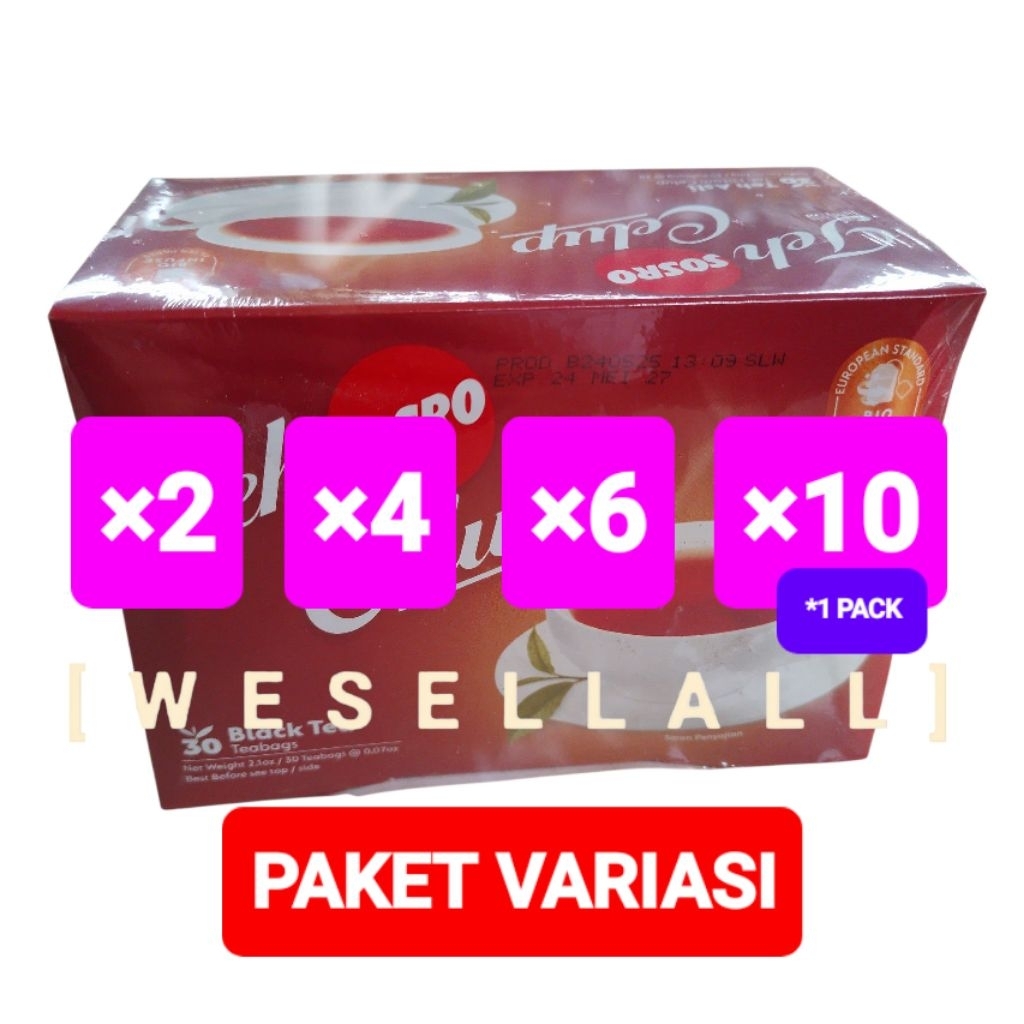 

Sosro Teh Celup 60 gr PER PAKET Isi Variasi @ 30 Kantong | 0013MPB