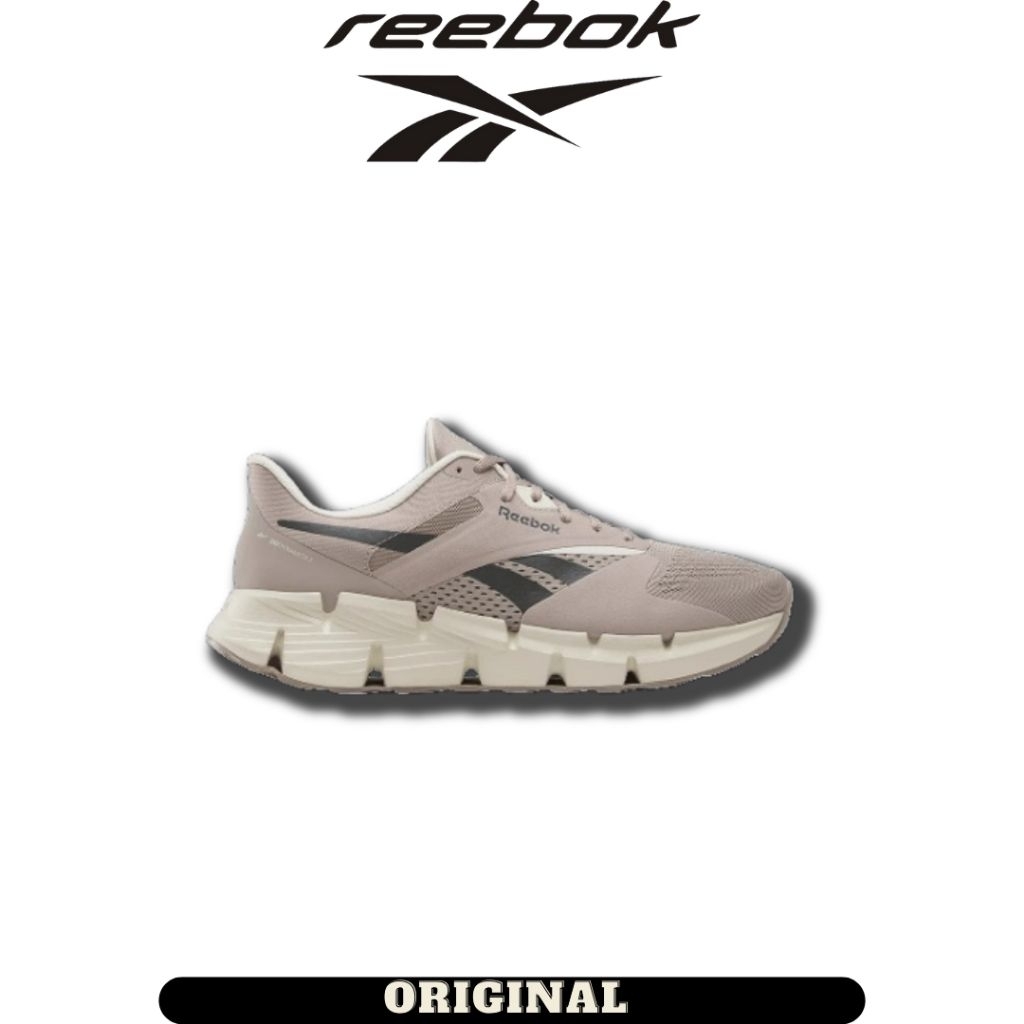 Sepatu Reebok Zig Dynamica 5 Beige Grey Unisex ( 100211303 ) Original