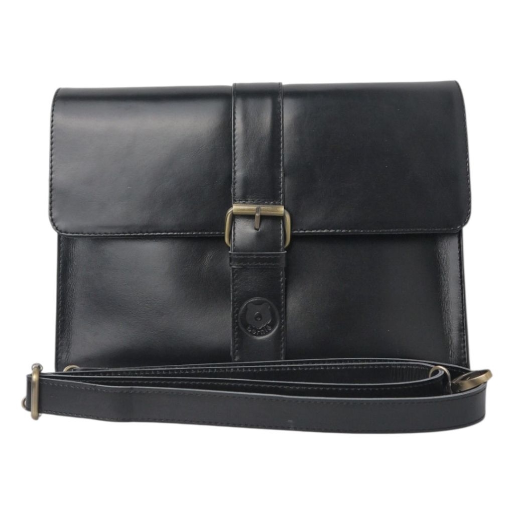 Bernie Leather - Tas Kulit Sapi Asli Premium Original - Sling Bag Wanita Pull Up Leather - Hana Blac