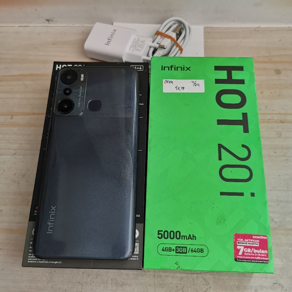 Infinix Hot 20i ram 4GB 64GB Bekas - Garansi Resmi - second