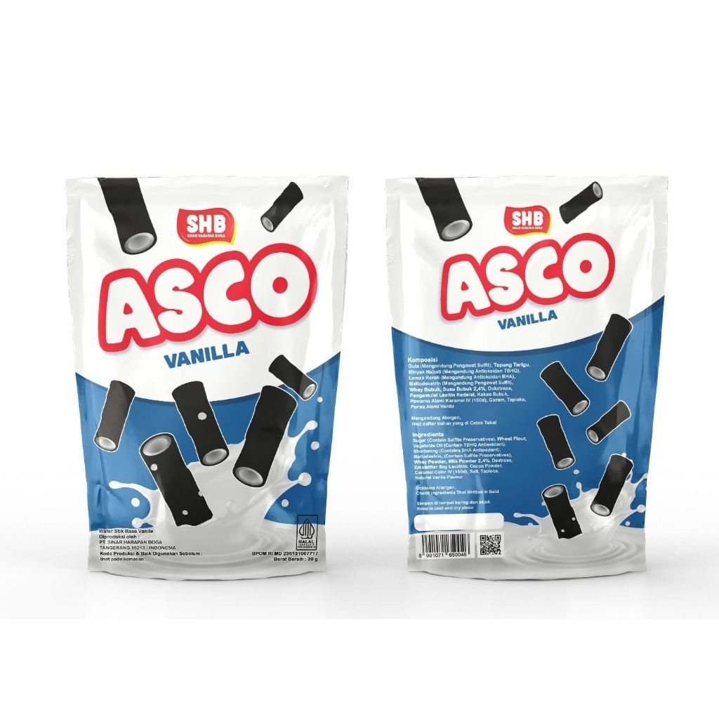 

Asco Wafer Roll Snack Renyah – Wafer Krim Isi Rasa Coklat / Vanilla / Stroberi