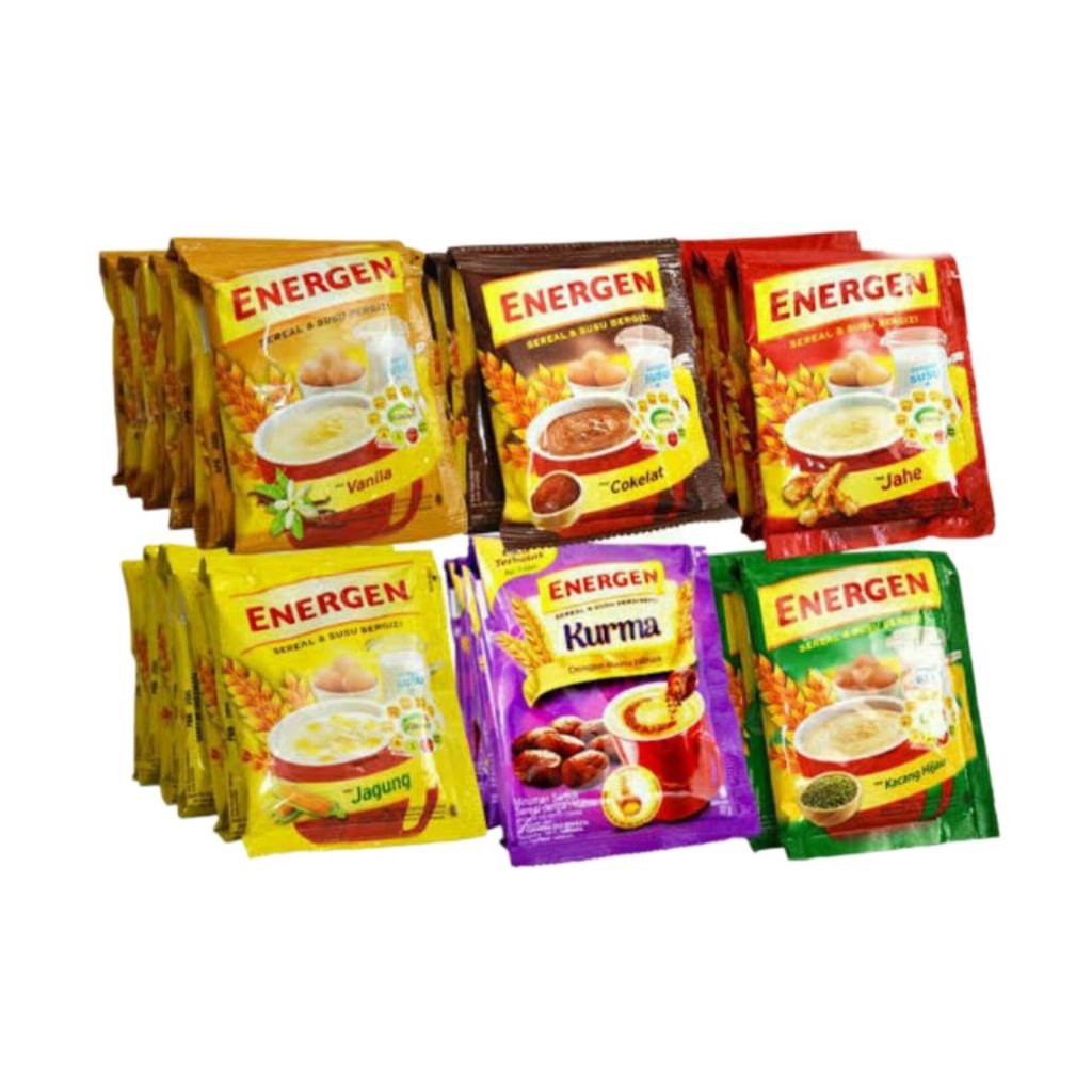 

Energen Vanilla Energen Coklat Energen Kacang Hijau 32 gram Renceng (10pcs)