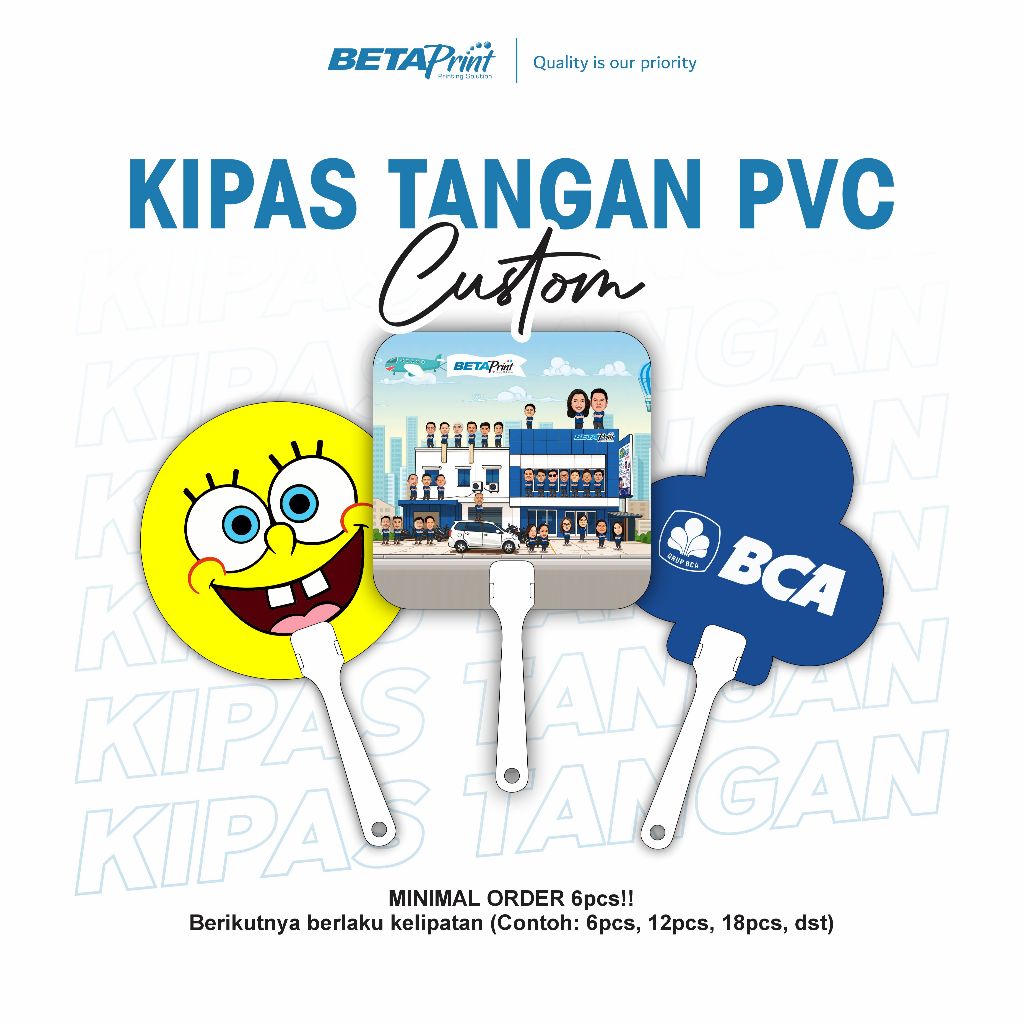 Kipas Custom | Kipas PVC | Kipas Tangan PVC Custom