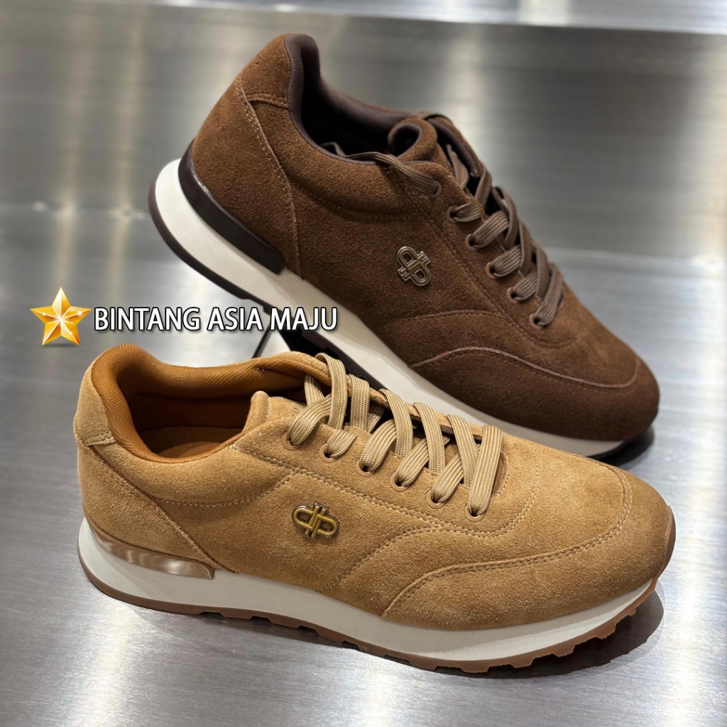 SEPATU PEDRO PRIA ORIGINAL SNEAKER KASUAL KULIT COKLAT PM038