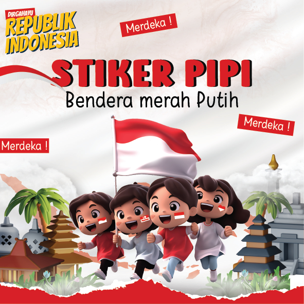 

Sticker Pipi Bendera Indonesia / Stiker bendera Indonesia Untuk Pipi / Stiker Tempel Pipi Bendera Merah Putih