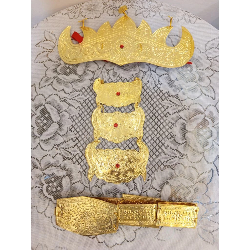 Aksesoris Baju Adat Lampung Full Set Satuan / Aksesoris Adat Lampung Anak Perempuan TK SD Remaja