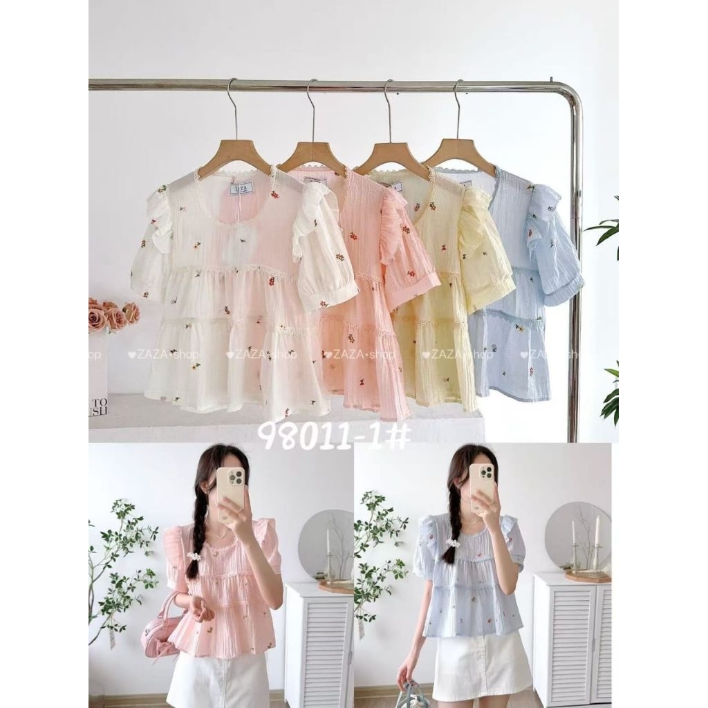 WAIKIKI Blouse Koeran Style/Blouse Floral/Blouse Korea