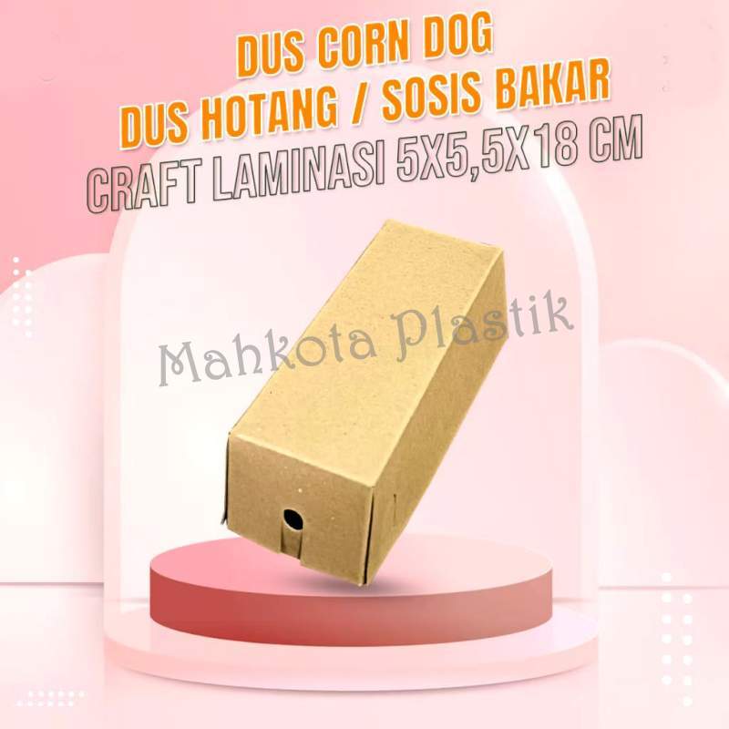 Box Corndog Box Sosis Laminasi Kraft isi 10pcs