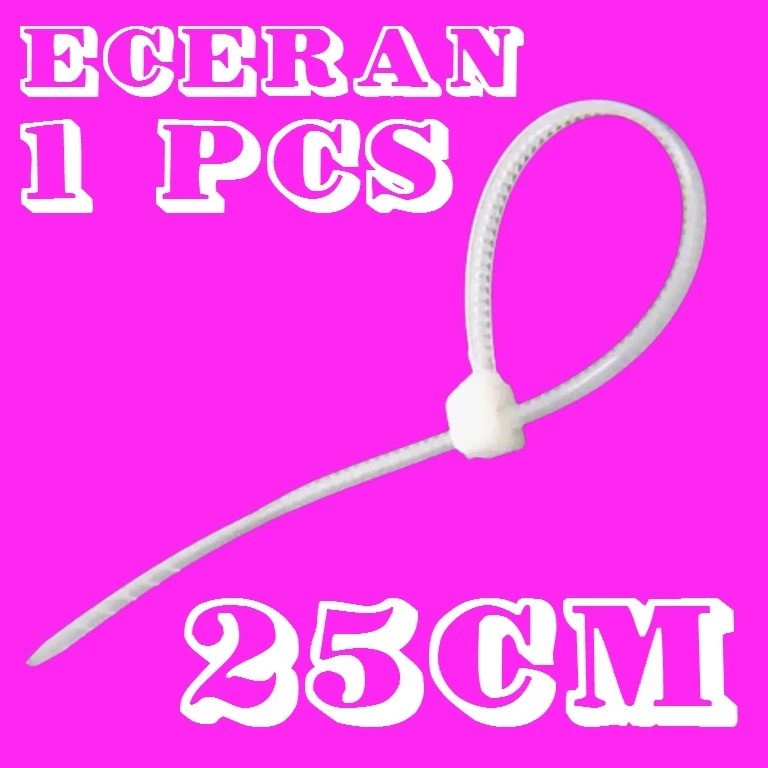 

ECERAN 1PC kabel tis 25cm putih cable ties kabel tali ties insulok pengikat kabel insulock pcs 25 cm 250 mm 200mm 200 mm 10cm 15cm 20cm 30cm 10 cm 15 cm 20 cm 30 cm 100 mm 150 mm 200 mm 300 mm