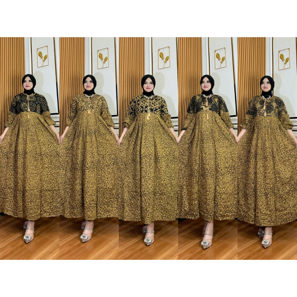 gamis veronika tasel kombinasi viral | gamis model terbaru viral kekinian | gamis jumbo buat kondang