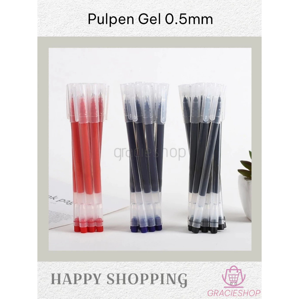 

Pulpen Gel Tinta 0.5mm / Pen Tinta Hitam / Pulpen Gel Hitam