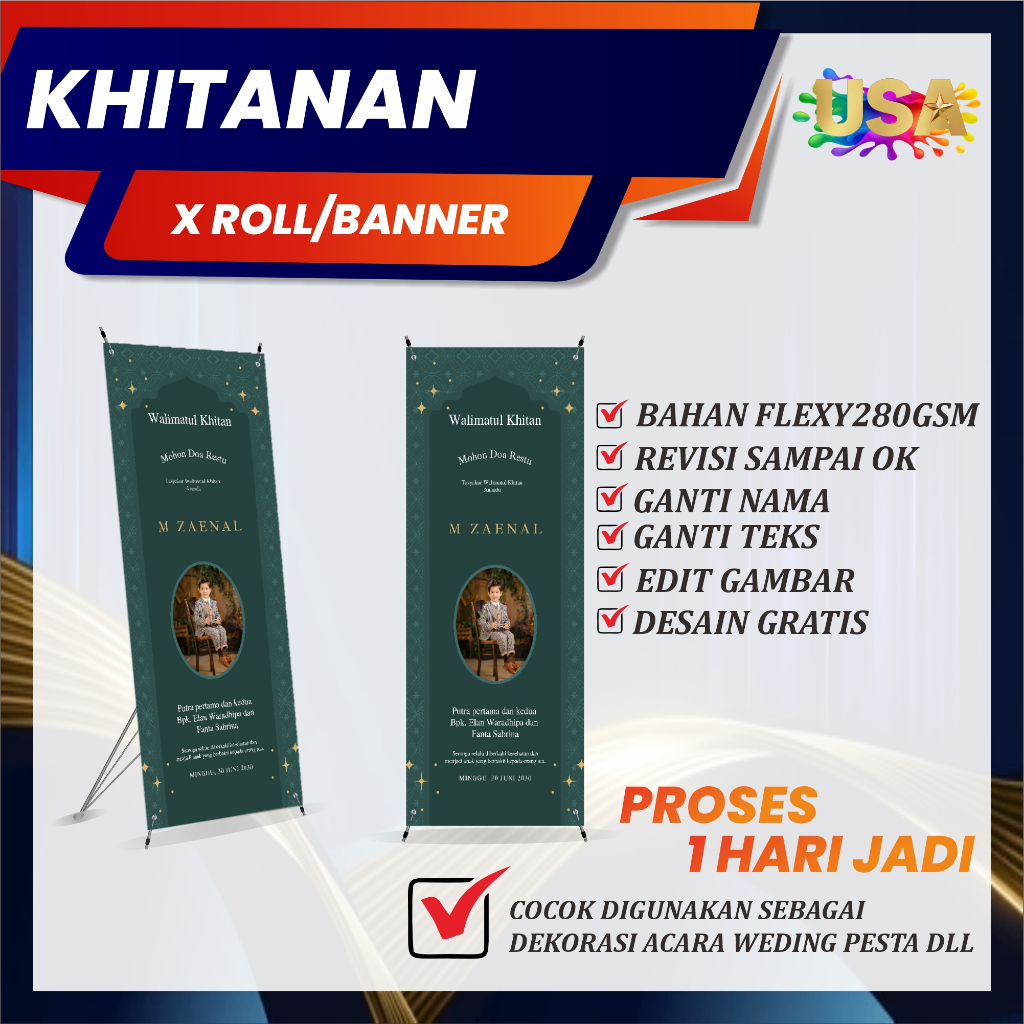 CETAK BANNER KHITANAN / CETAK SPANDUK KHITANAN