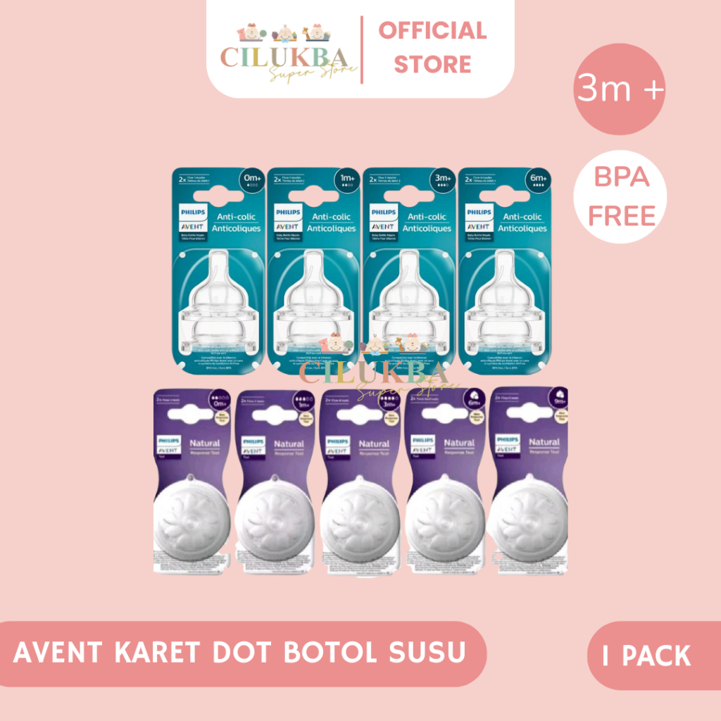 PHILIPS AVENT TEATS | KARET DOT BOTOL AVENT | NIPPLE DOT | PERLENGKAPAN BOTOL SUSU