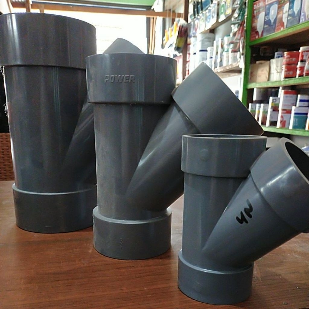 Sambungan Pipa Y Power PVC 2"/3"/4"