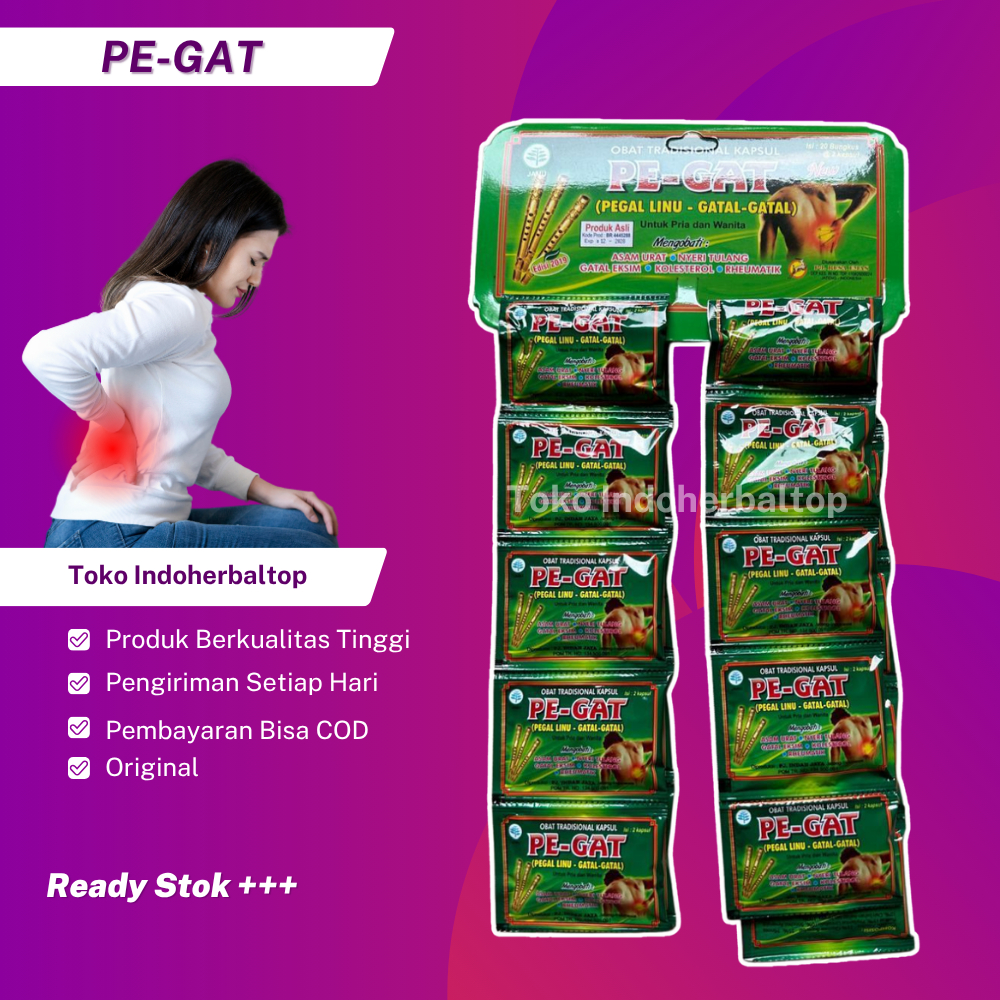 

pegat kapsul (PE-GAT) asam urat pegal linu 20 sachet