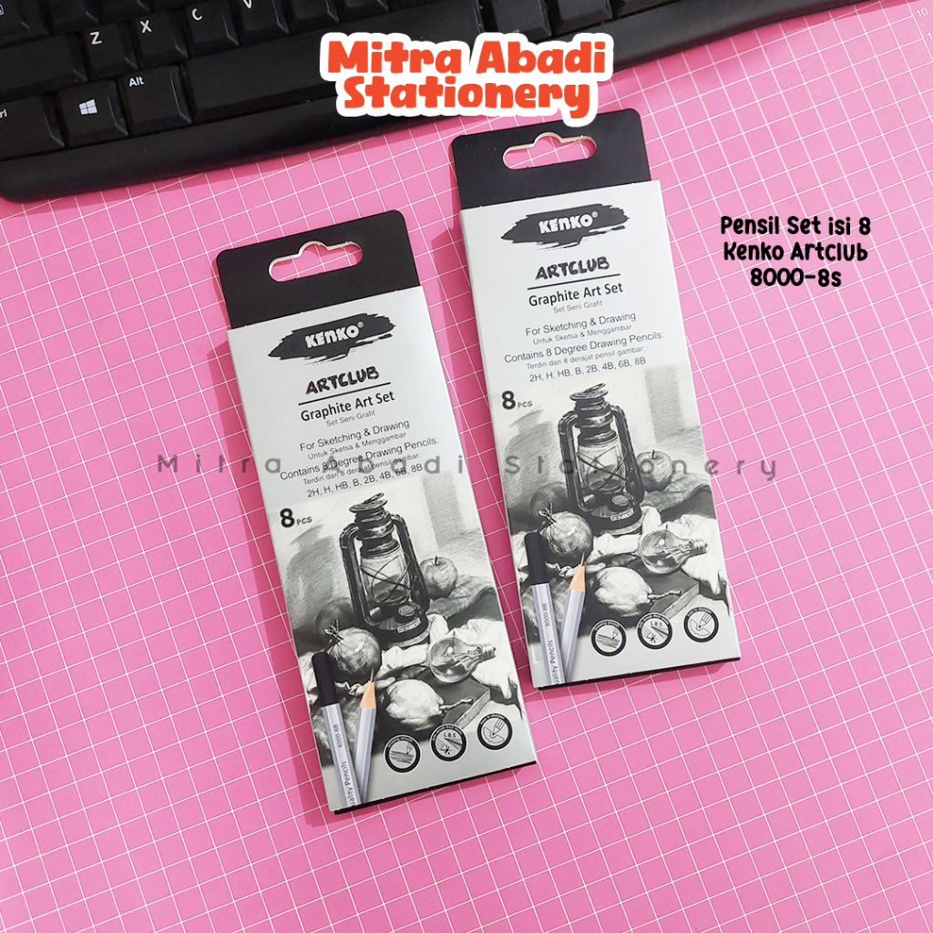 

(1 SET ISI 8) PENSIL KENKO ARTCLUB 8000-8S / PENSIL MENGGAMBAR DRAWING PENCIL