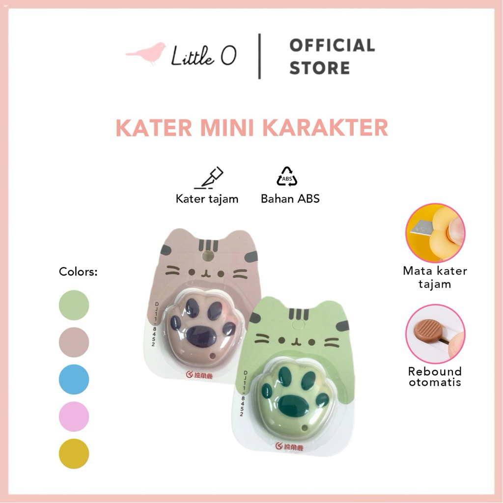

LITTLE O Cute Cutter Kater Mini Cutter Mini Pisau Kecil Silet Kecil Pisau Kecil Multifungsi