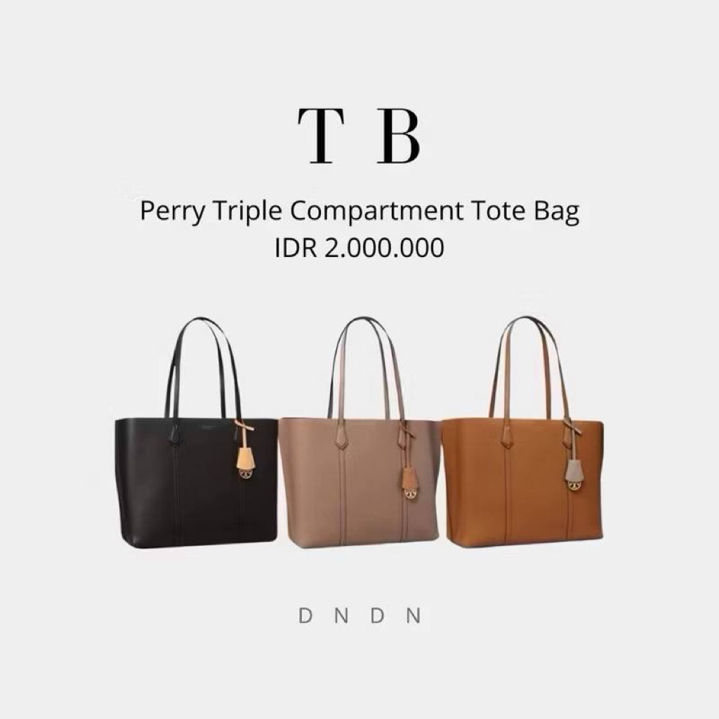 Perry Triple Compartment Tote Bag
