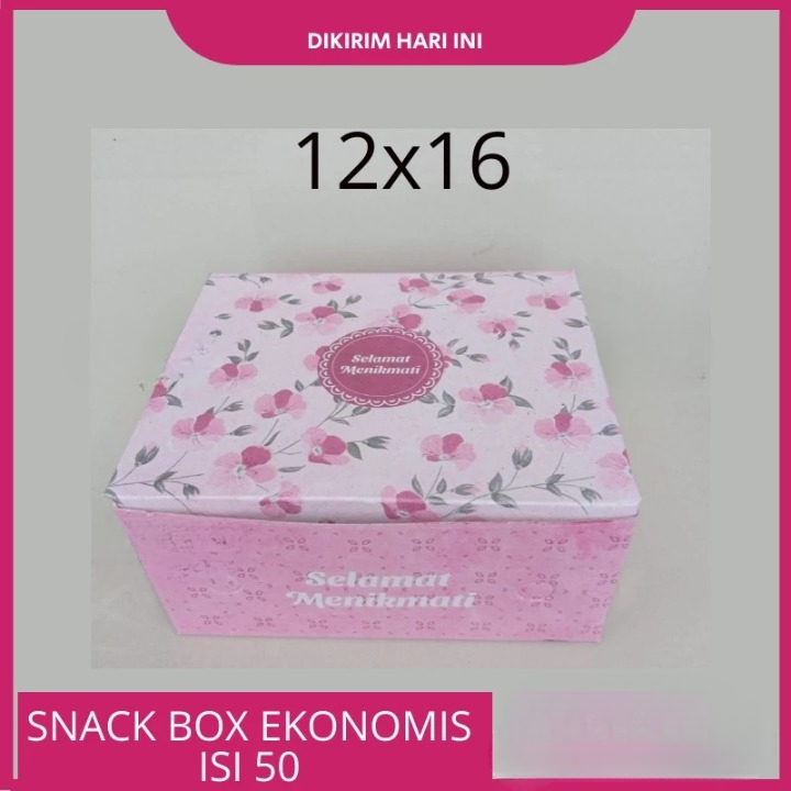 

50 Pcs Dus Kue Motif Bunga Box Kemasan Roti Ukuran 12x16