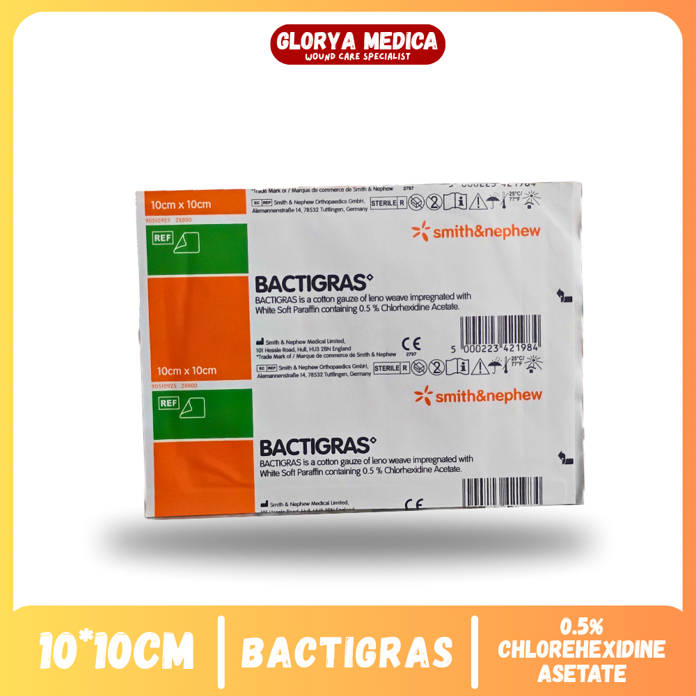 Bactigras 10cmx10cm / Bactigras 10x10 / Kasa Sterile Mencegah Infeksi Luka