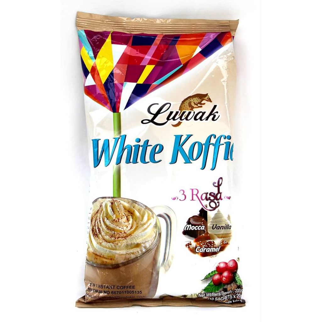 

Luwak White Coffee 3 Rasa isi 10 sachet