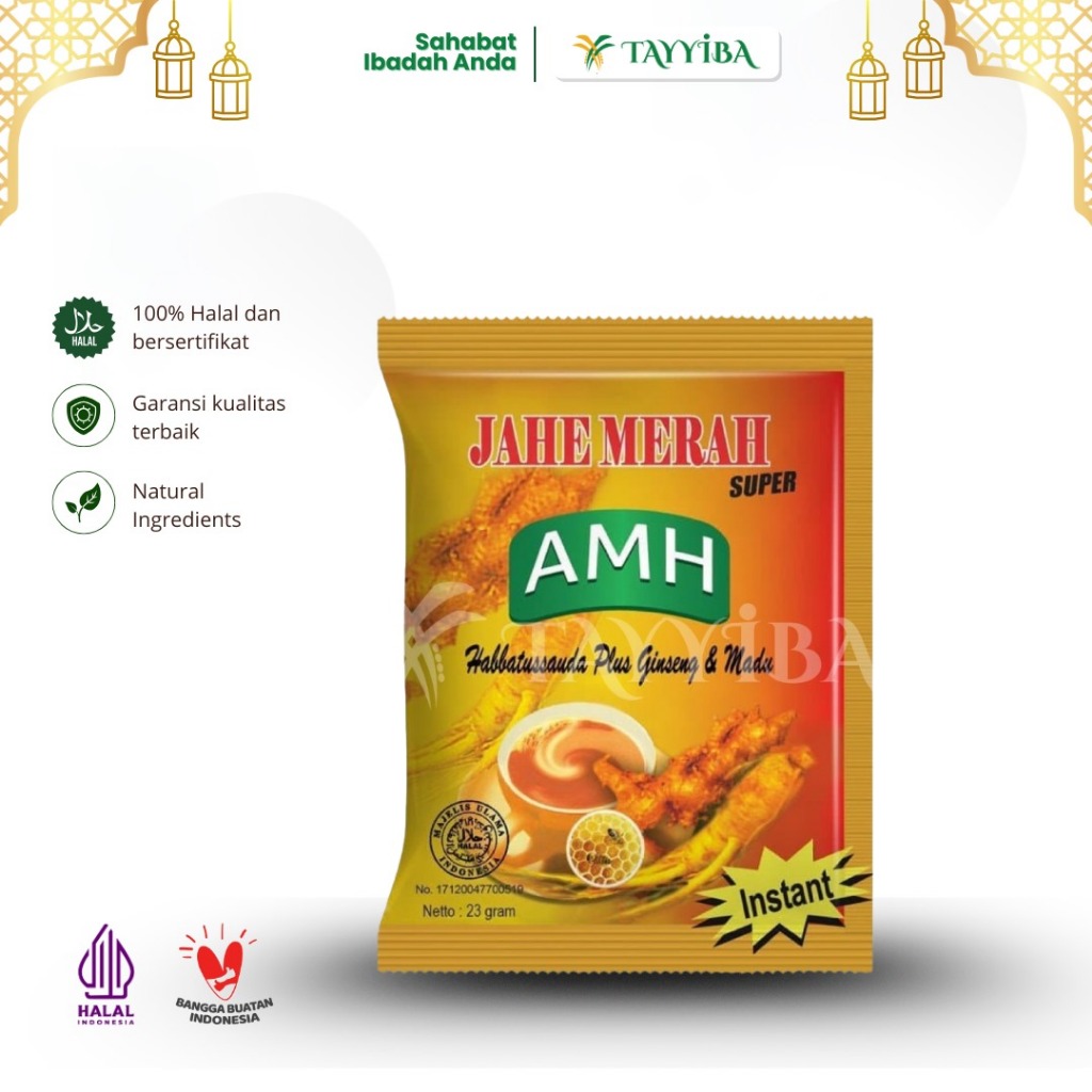 

Jahe Merah AMH Original 1 renteng 10 pcs | Super Asli Habbatussauda Ginseng Madu