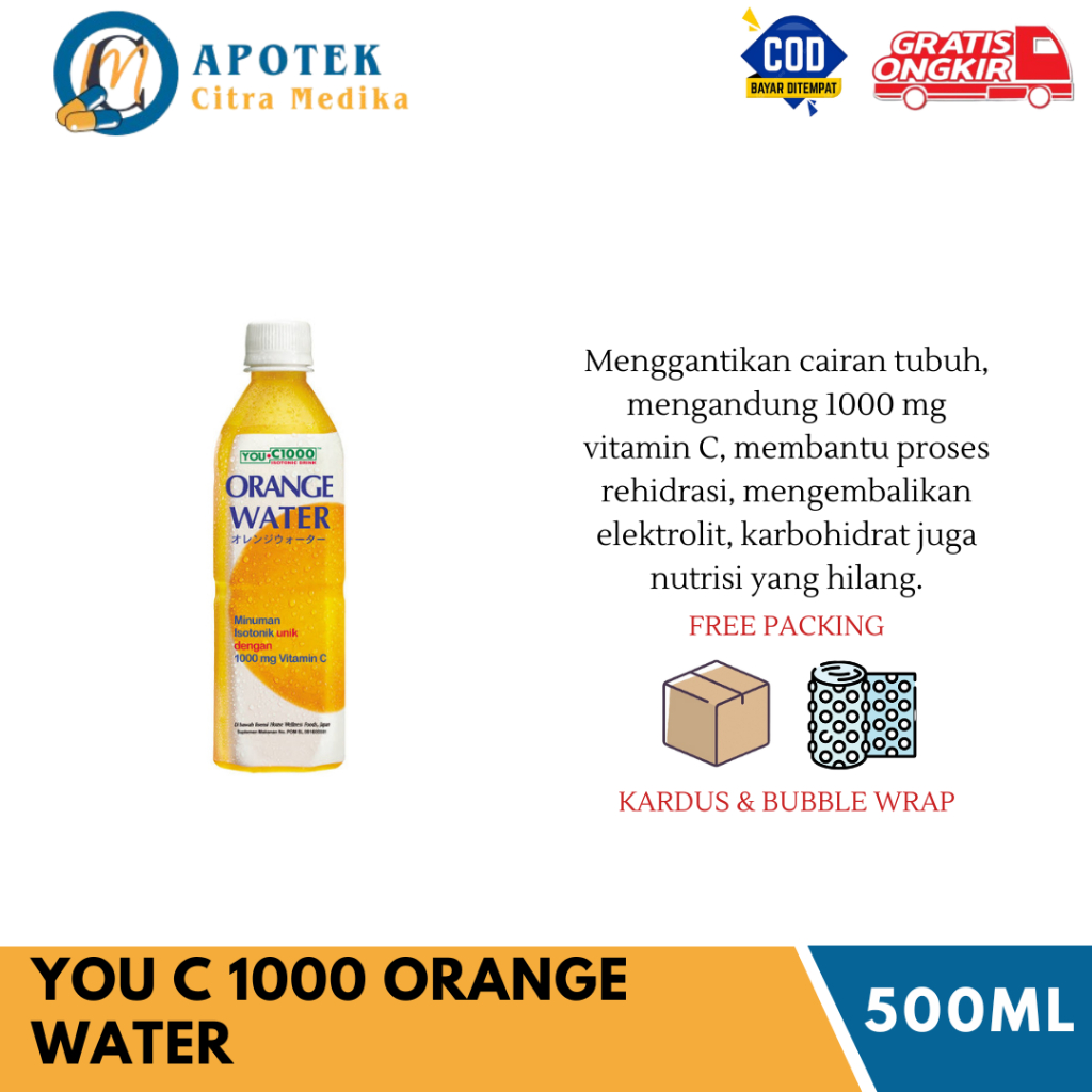 

YOU C 1000 Orange Water 500 ml Menggantikan Cairan Tubuh