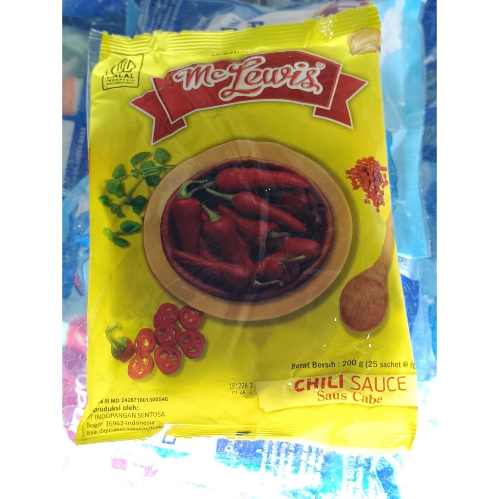 

MC Lewis Chili Sauce – Saus Cabe Sachet 200g (25 Sachet @ 8g)