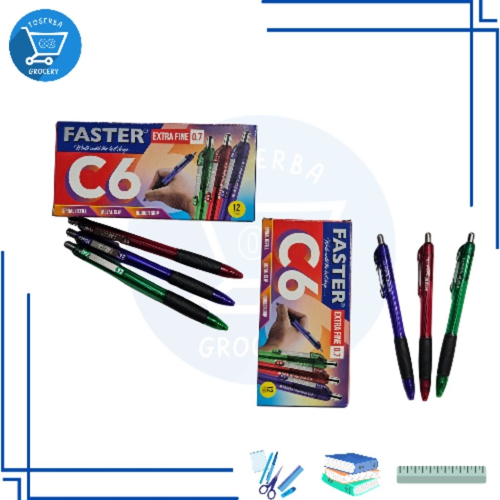 

Pulpen Faster C6 0.7mm Harga Satuan