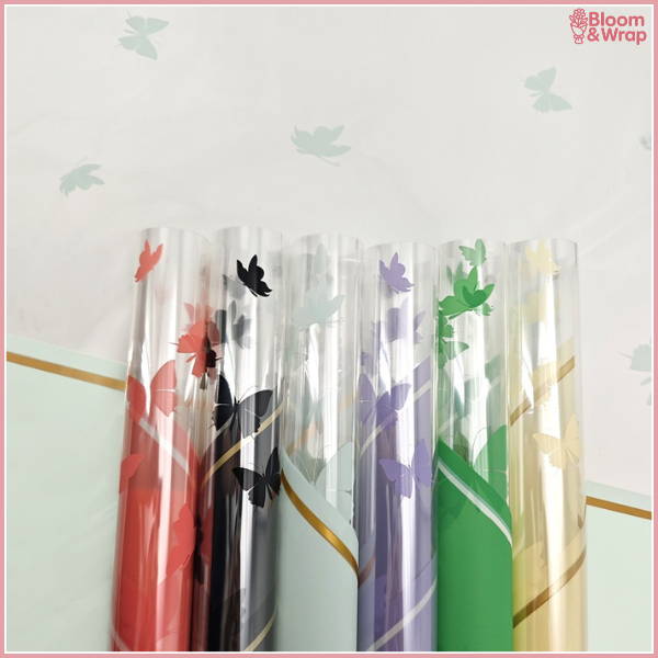 

Kertas Buket Bunga Kupu Kupu Transparan Flower Wrapping Paper Cellophane Buket KB6125