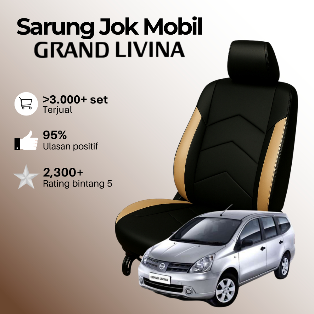 SARUNG JOK GRAND LIVINA NISSAN LIVINA COVER JOK MOBIL KULIT TERMURAH LANGSUNG PRODUSEN
