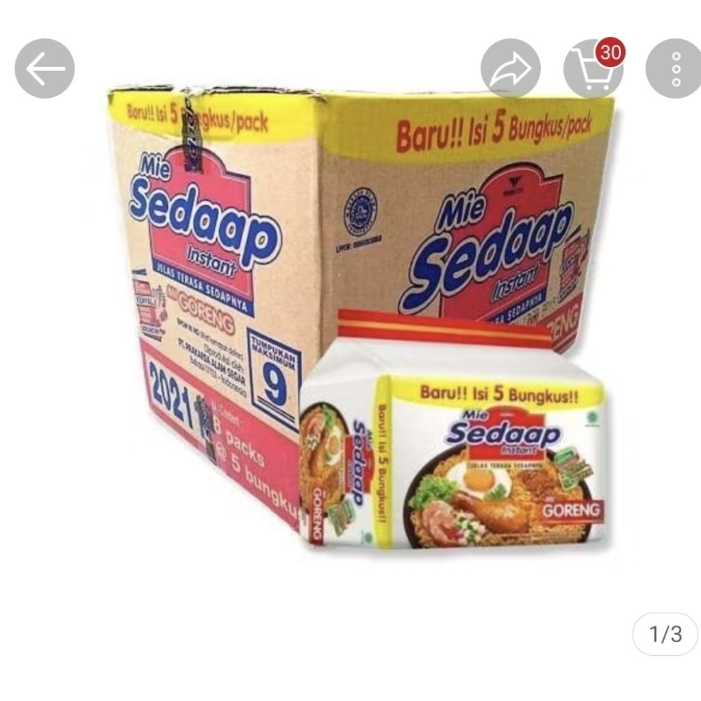 

sedaap goreng pack isi 5