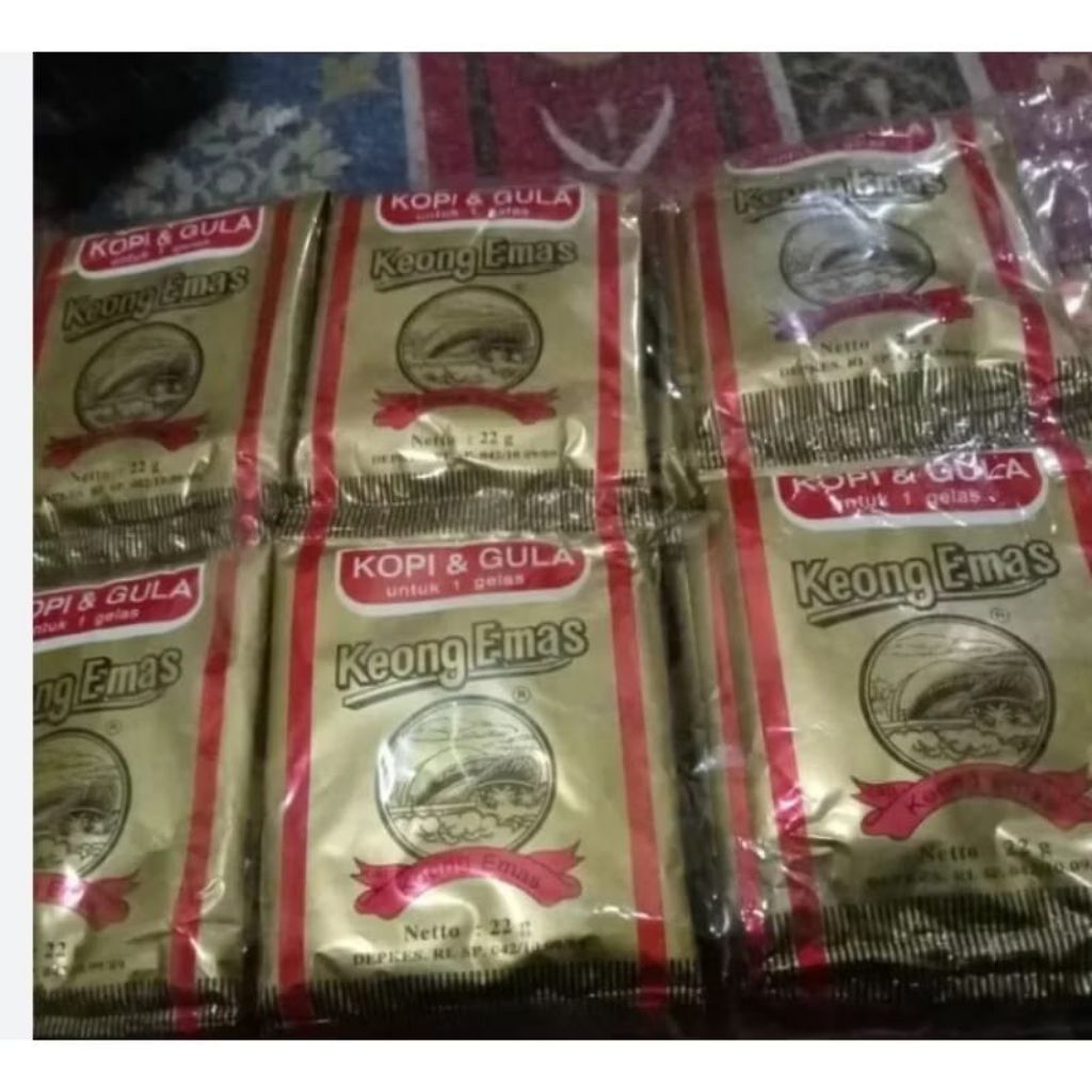 

Kopi+ gula keong emas satu pak isi 30 pcs coffe