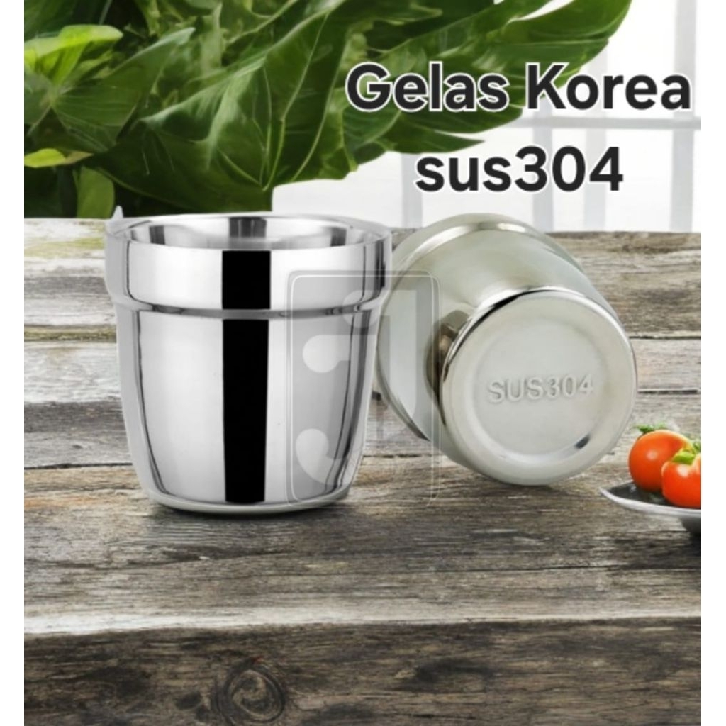 Gelas Korea Stainless Steel Sus 304