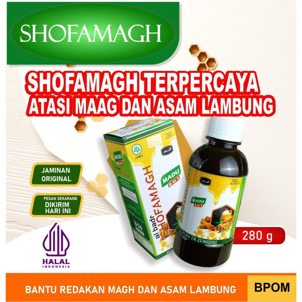 

SHOFAMAGH Madu Magh Madu Sehat Lambung 280gr Madu Temulawak Kunyit