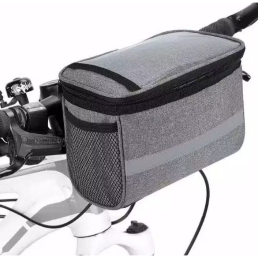 GRUNGENEW- TAS KERANJANG STANG SELI BESAR SEPEDA LIPAT HANDLEBAR BAG MTB