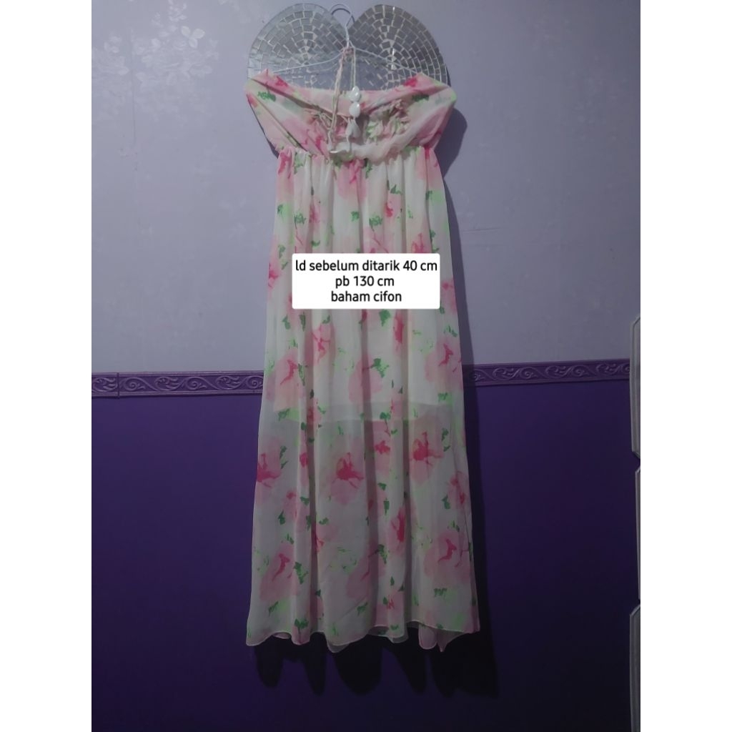 drees pantai dress kemben