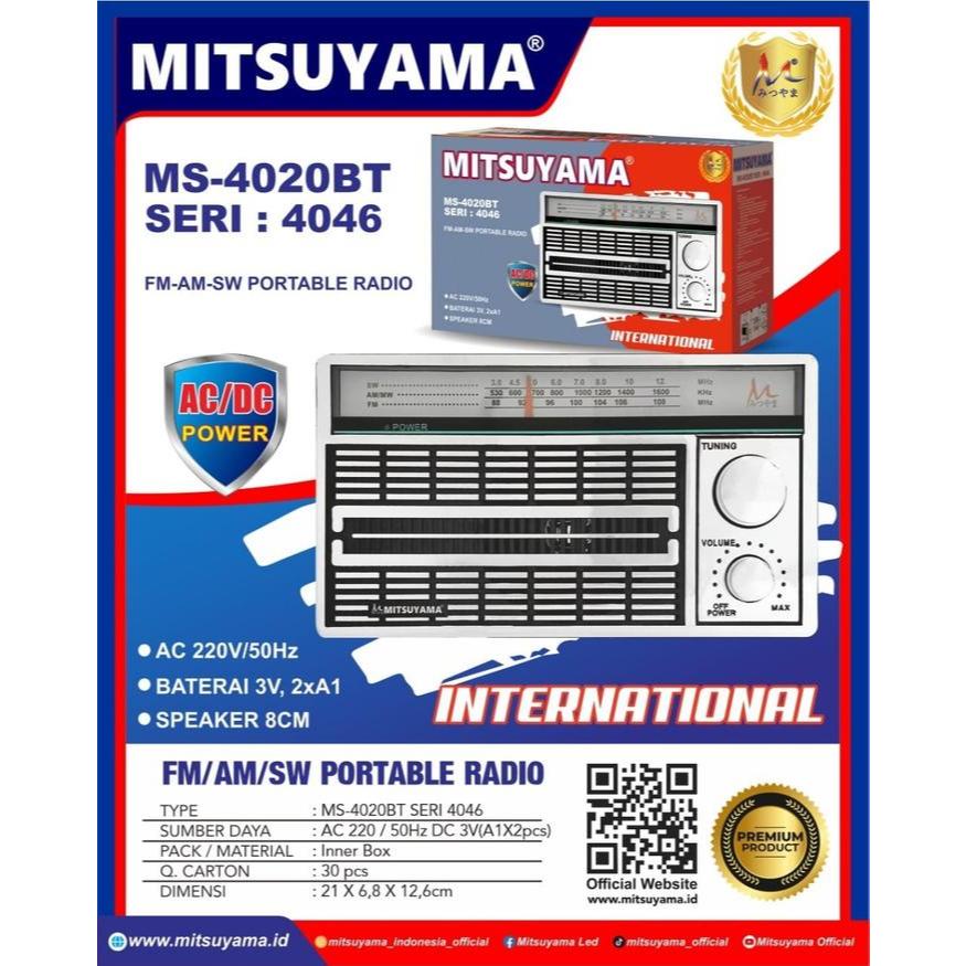Radio Mitsuyama MS-4046 Radio Portable AC / DC