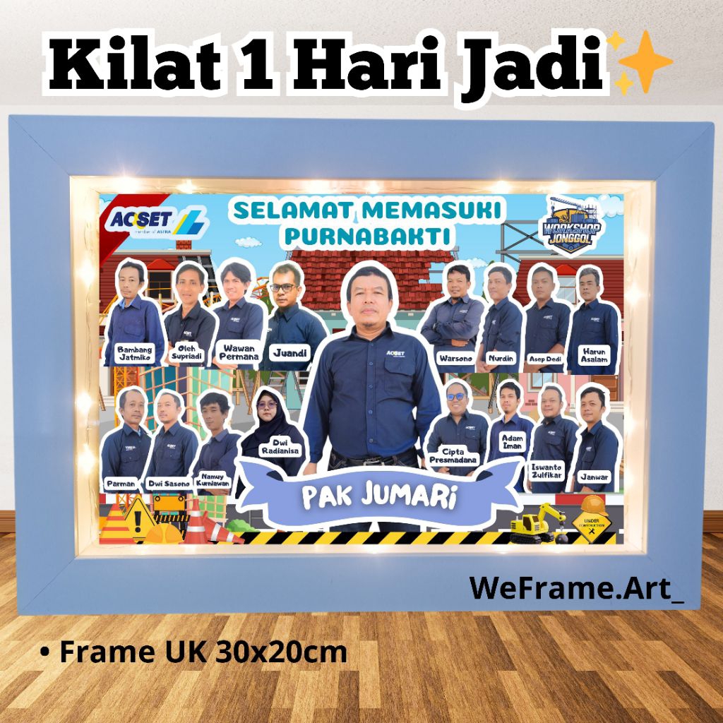 frame perpisahan / kado frame farewell / kado perpisahan teman kantor / hadiah farewell