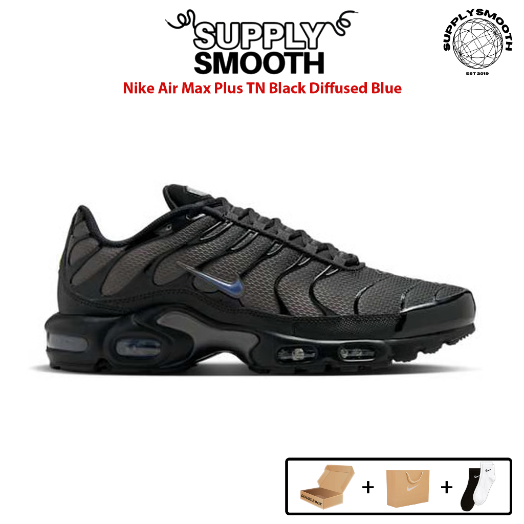 Sepatu Sneaker"Air Max Plus TN Black Diffused Blue" - Supplysmooth