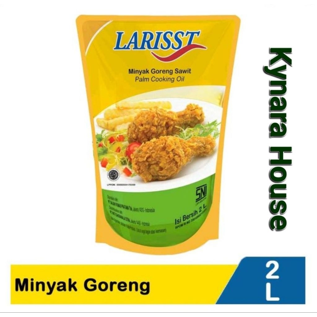 

Larisst Minyak Goreng Pouch 6x2 Liter (Karton)