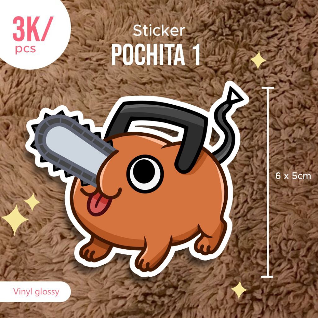 

Stiker pochita anime chainsaw man anti air