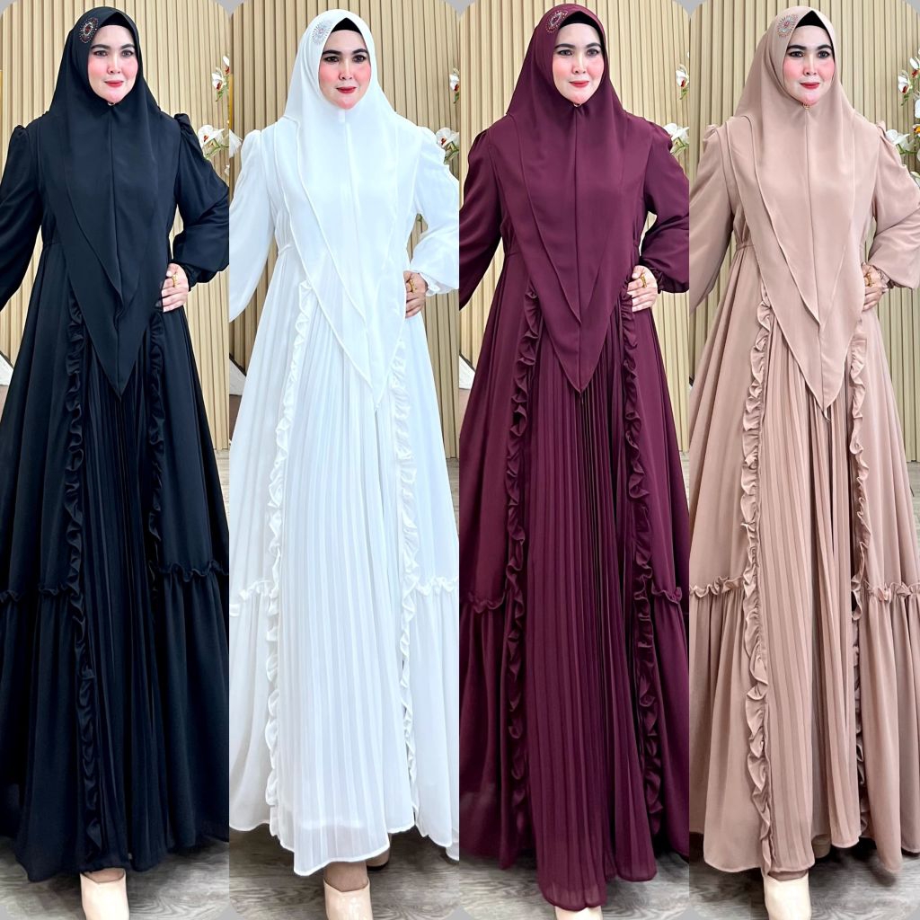 BISA COD (YUMNA SERIES GAMIS HAJI DAN UMROH TERBARU CERUTY BY BEAUTY SYARI ORI PREMIUM GAMIS MEWAH G