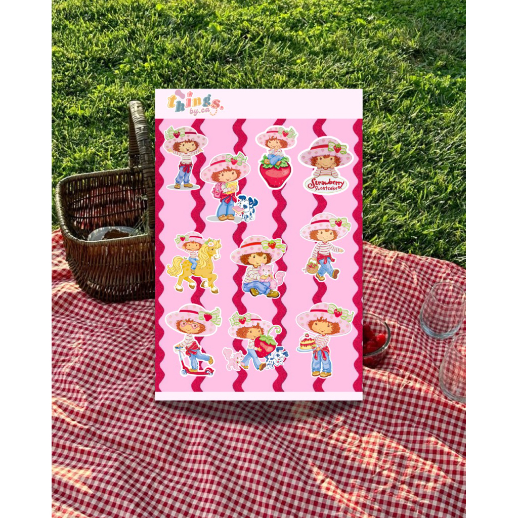 

sticker sheet strawberry shortcake | sticker | caathelabels