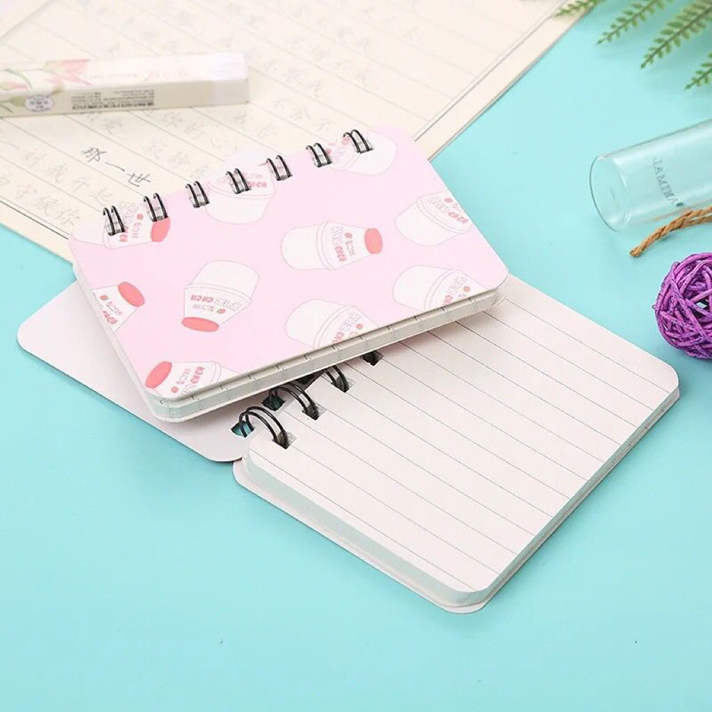 

A7 Buku Catatan Kartun / NOTEBOOK RING MOTIF / BUKU CATATAN RING 1 buku isi 80 lembar